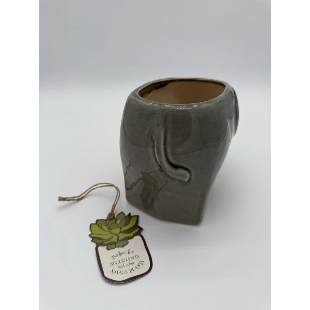 Gray Elephant Ceramic Planter Pot for Succulent Plants/Small plants